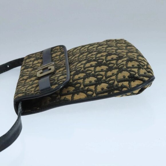 Christian Dior Trotter Canvas Shoulder Bag Navy Auth 104185 - Picture 7 of 16